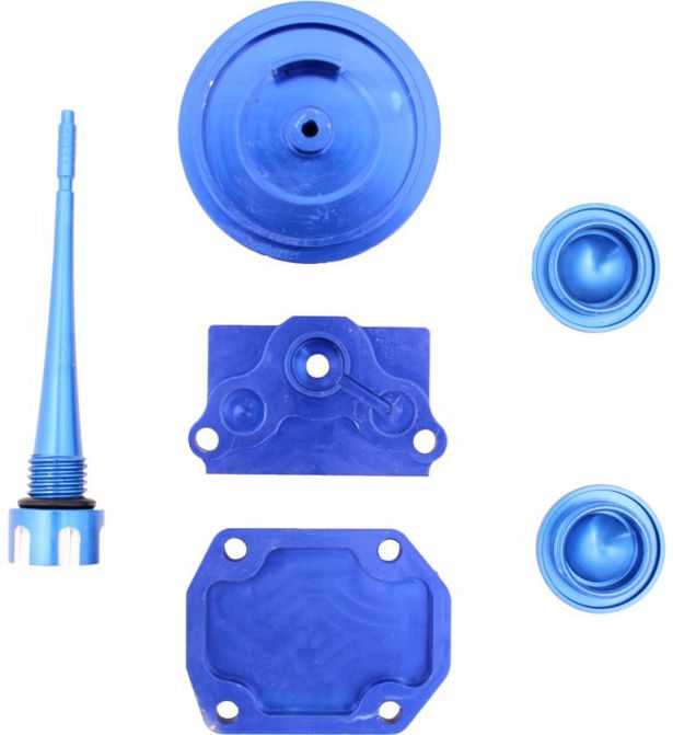 Cylinder Head Cover Set - 125cc, CNC, Performance, 6pc, Blue