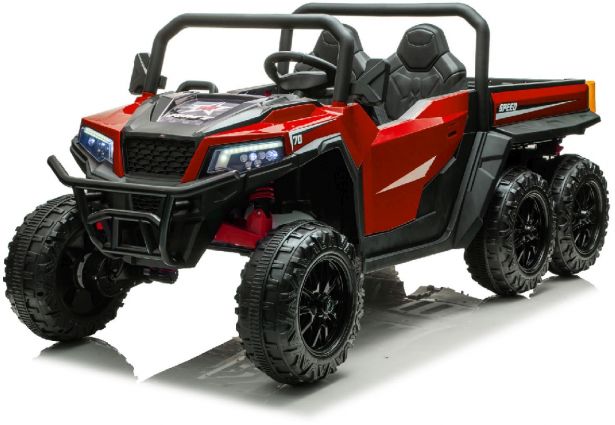 SHOK Taskmaster SIX - 2-Seat, 24V, Leather Seats, EVA Wheels, Remote, Red