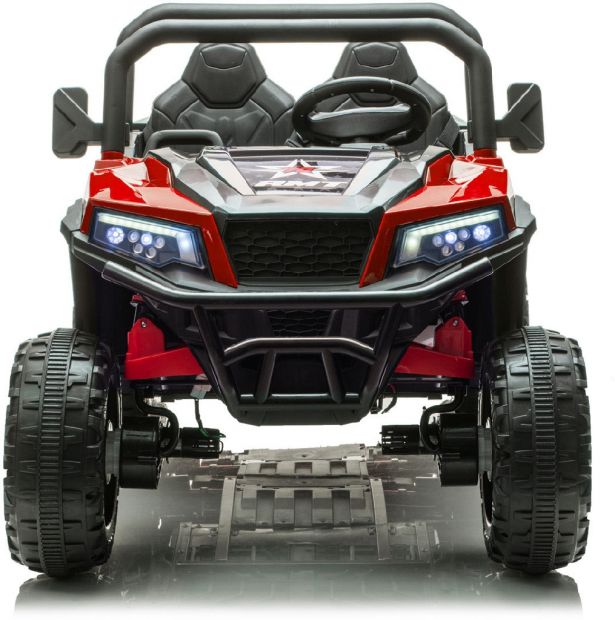 SHOK Taskmaster SIX - 2-Seat, 24V, Leather Seats, EVA Wheels, Remote, Red