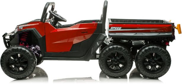 SHOK Taskmaster SIX - 2-Seat, 24V, Leather Seats, EVA Wheels, Remote, Red