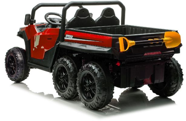 SHOK Taskmaster SIX - 2-Seat, 24V, Leather Seats, EVA Wheels, Remote, Red