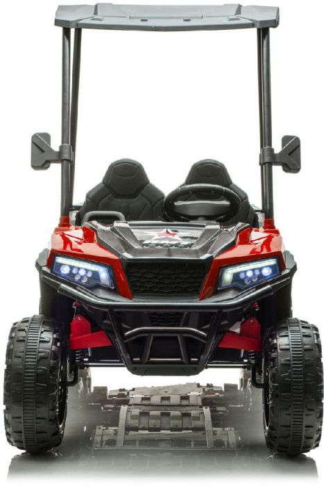 SHOK Taskmaster SIX - 2-Seat, 24V, Leather Seats, EVA Wheels, Remote, Red