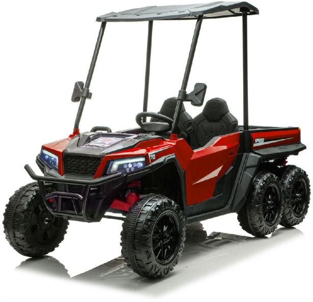 SHOK Taskmaster SIX - 2-Seat, 24V, Leather Seats, EVA Wheels, Remote, Red