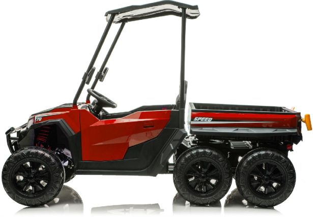 SHOK Taskmaster SIX - 2-Seat, 24V, Leather Seats, EVA Wheels, Remote, Red