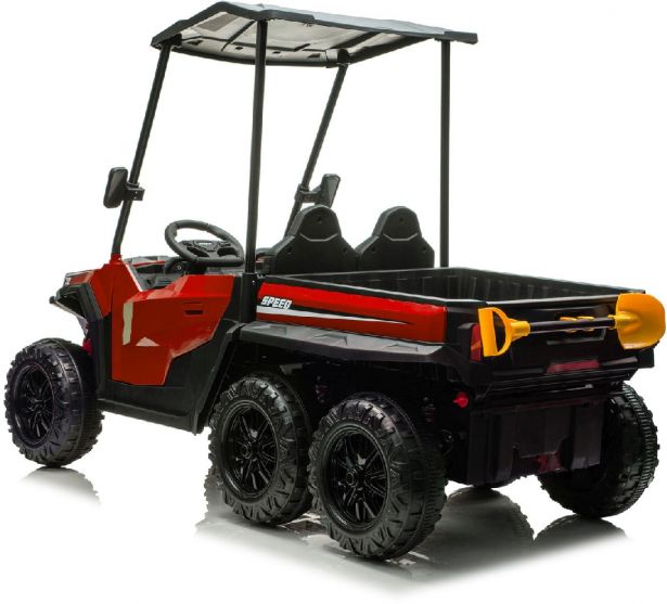 SHOK Taskmaster SIX - 2-Seat, 24V, Leather Seats, EVA Wheels, Remote, Red