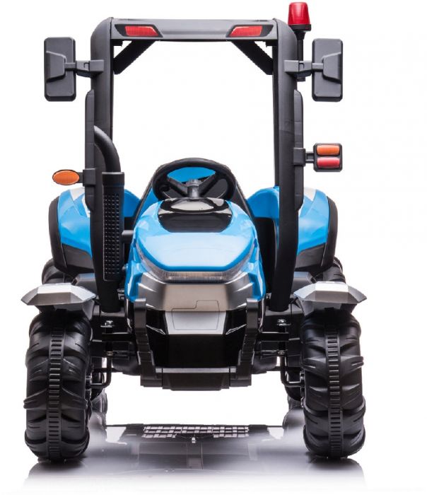 SHOK Ride On - Trundle Tug, 2-Seat, 24V, Leather Seats, EVA Wheels, Remote, Blue