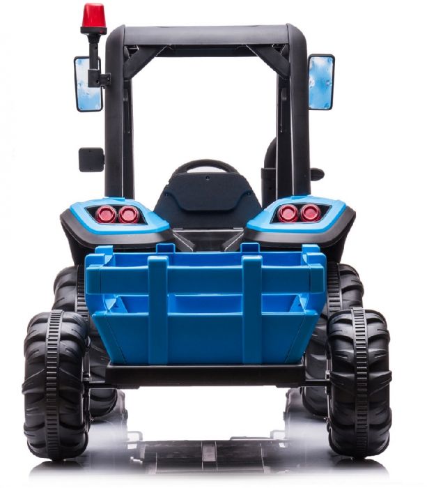 SHOK Ride On - Trundle Tug, 2-Seat, 24V, Leather Seats, EVA Wheels, Remote, Blue