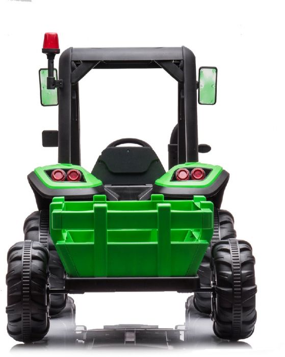 SHOK Ride On - Trundle Tug, 2-Seat, 24V, Leather Seats, EVA Wheels, Remote, Green
