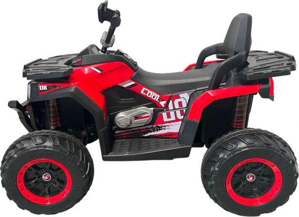 SHOK Ride On - Rumble Rider 4x4 ATV, 24V, Leather Seats, EVA Wheels, Remote, Red