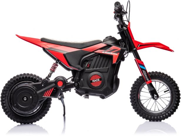 SHOK Ride On - Dirt Doodle, 24V, 250W, Leather Seats, EVA Wheels, Red