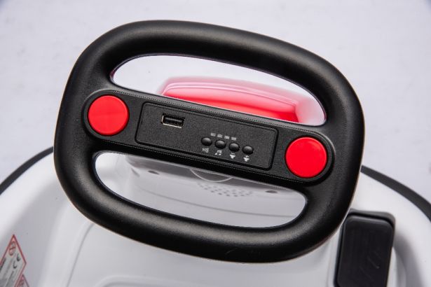 SHOK Ride On - Scootling, 12V, 76W, 360 Rotation, Media Player & Remote, Red