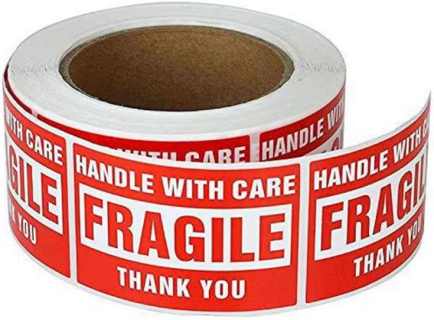 Shipping and Handling Label - Fragile, Handle With Care, 2