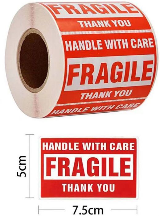 Shipping and Handling Label - Fragile, Handle With Care, 2