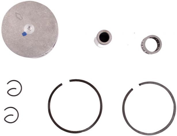 Piston and Ring Set - 47cc, 49cc, 44mm, 12 mm, 2 windows (7 pcs)