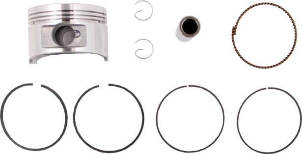 Piston and Ring Set - 150cc, 57.4mm, 15mm, GY6 (9pcs)