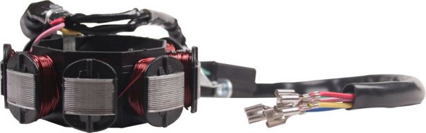 Stator - Magneto Coil, Honda, 125cc - 250cc, CG125 / CG150, CG-8, 5-wire, 8-coil