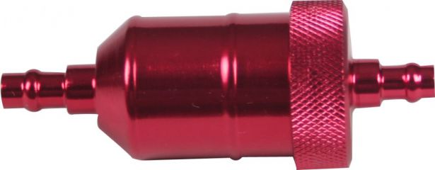 Fuel Filter - Aluminum CNC, Red