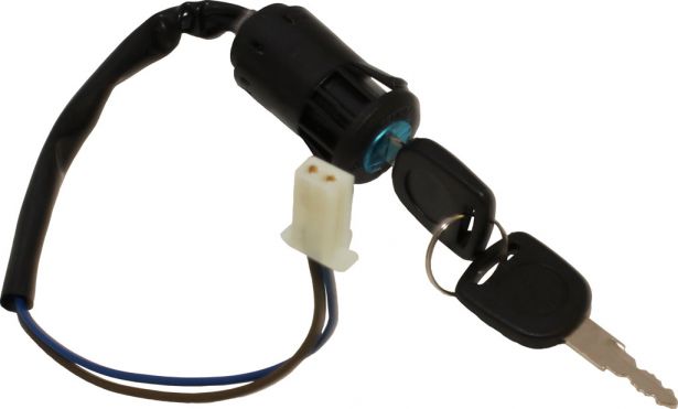 Ignition Key Switch - 2 pin Female, Plastic