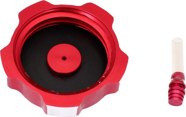 Fuel Tank Cap - Red, Aluminum