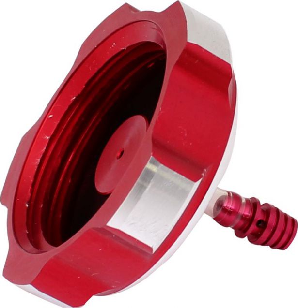 Fuel Tank Cap - Red, Aluminum