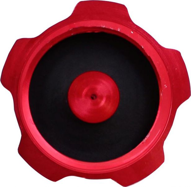 Fuel Tank Cap - Red, Aluminum