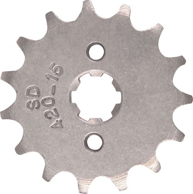 Sprocket - Front, 15 Tooth, 420 Chain, 17mm Hole