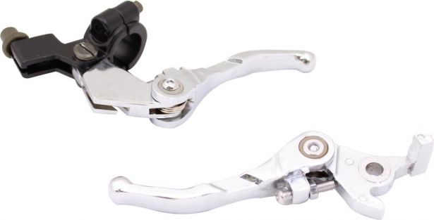 Brake & Clutch Lever Set - Collapsible, Aluminum, Performance, 2pc Set