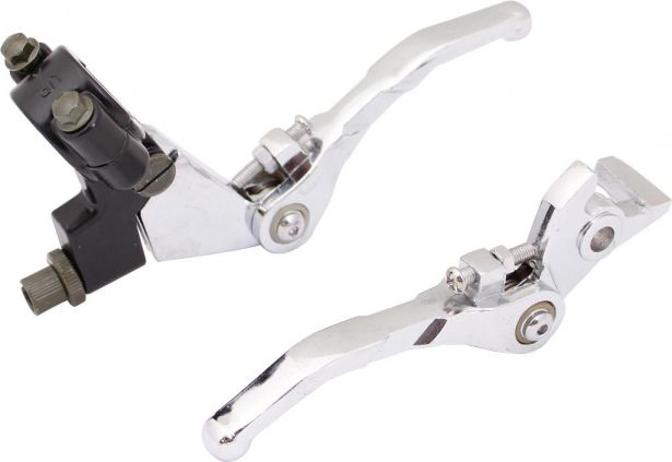 Brake & Clutch Lever Set - Collapsible, Aluminum, Performance, 2pc Set