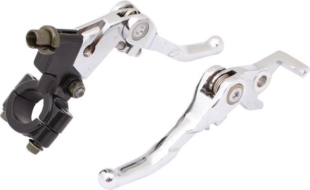 Brake & Clutch Lever Set - Collapsible, Aluminum, Performance, 2pc Set